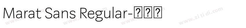Marat Sans Regular字体转换